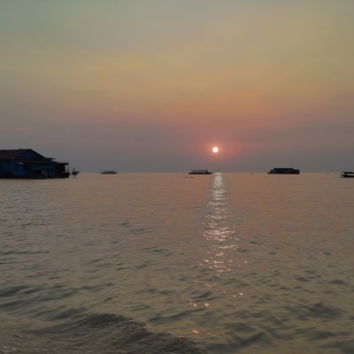 Sunset on Tonle Sap Lake